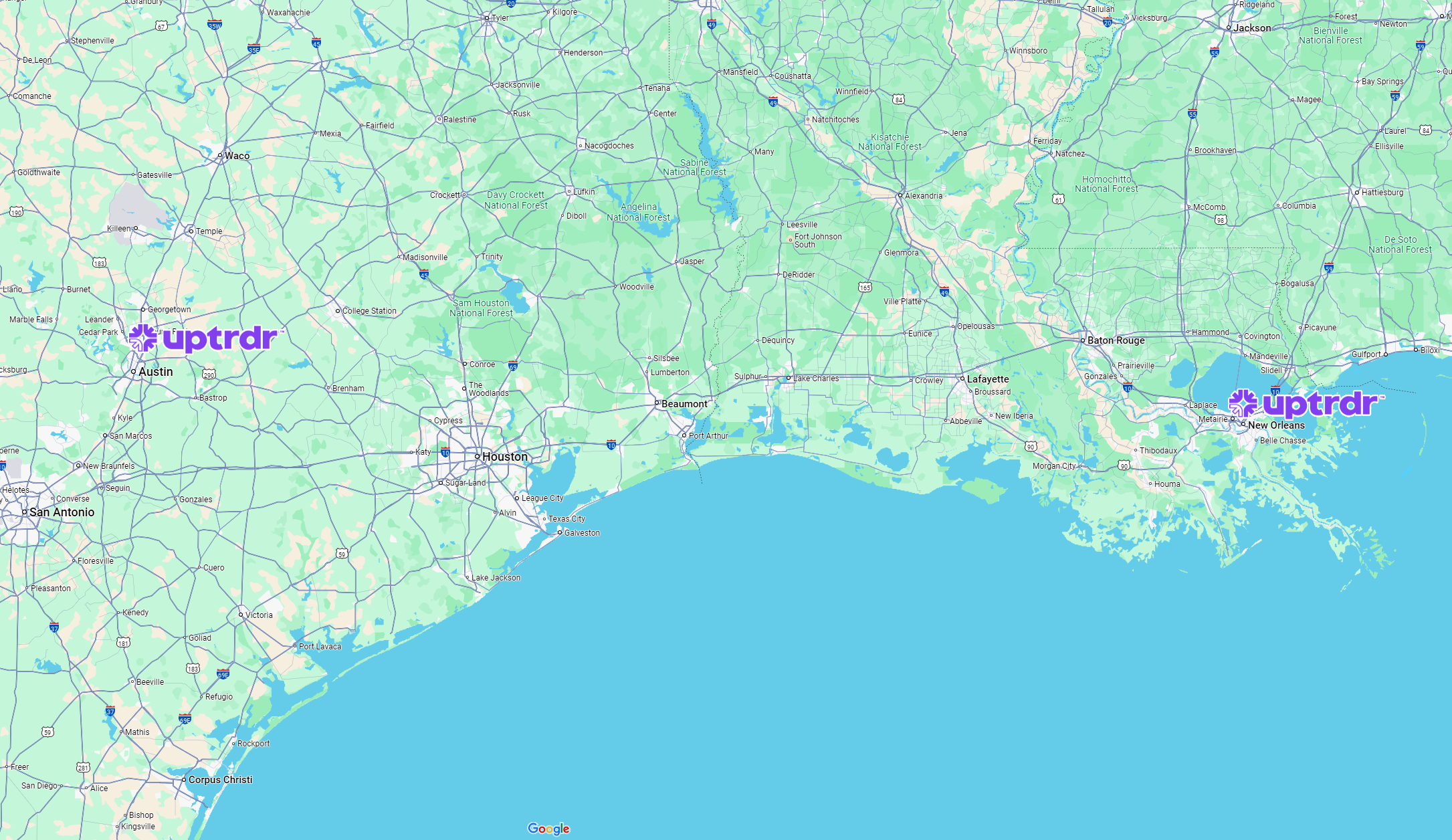 map showing